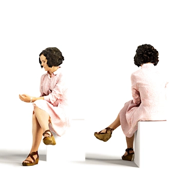 Realistic 3D Scanned Woman 3D model image 1 