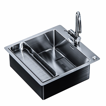 Premium Stainless Steel Undermount Sink 3D model image 1 