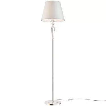 Elegant Nickel Floor Lamp 3D model image 1 