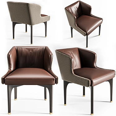 Elegant Comfort: AUDREY Heritage Chairs 3D model image 1 