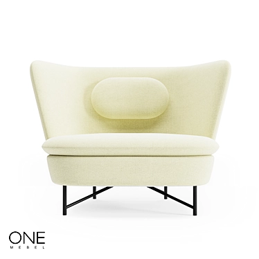 Compact Sturdy OM STIFF Sofa 3D model image 1 