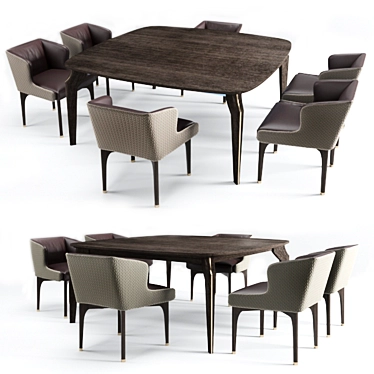 Modern ROBERT HERITAGE Table & AUDREY Heritage Set 3D model image 1 