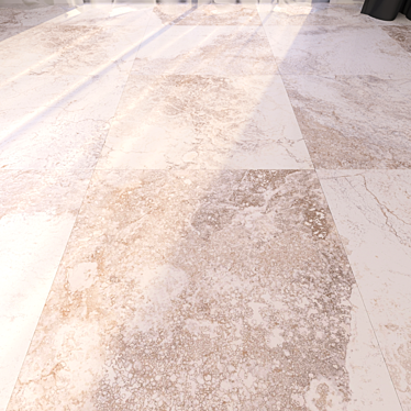 Bizantino Ivory Marble Floor Set 3D model image 1 
