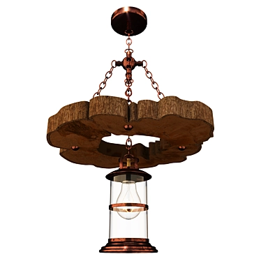 Adjustable Loft-style Chandelier: Ends 3D model image 1 