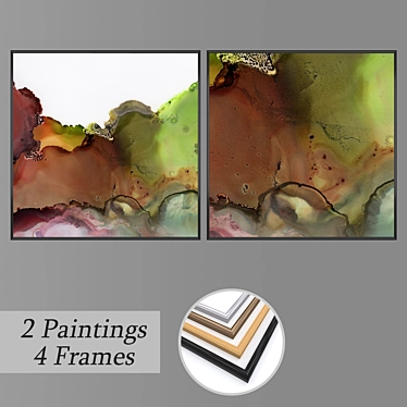 Multi-Picture Wall Set with Frame Options 3D model image 1 