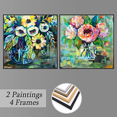 Versatile Set of Wall Paintings 3D model image 1 