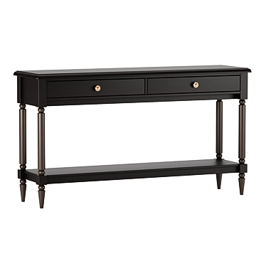 Elegant Blues Console Table 3D model image 1 