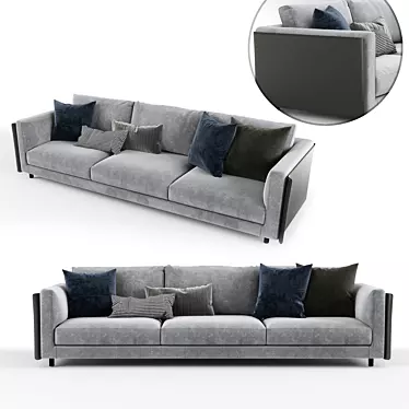 Sleek and Stylish Modern Sofa 3D model image 1 