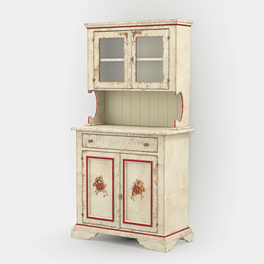Classic Hand-Painted Kitchen Sideboard 3D model image 1 