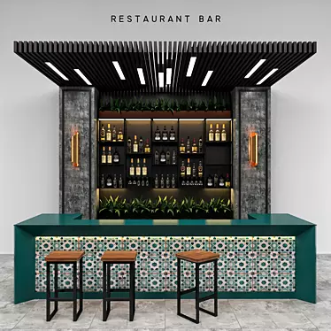 Restaurant & Hotel Bar Set 3D model image 1 