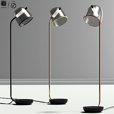 Sleek Nordic Balancer Floor Lamp 3D model image 1 