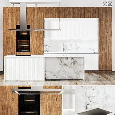 Title: Modern Kitchen 3D Model 3D model image 1 