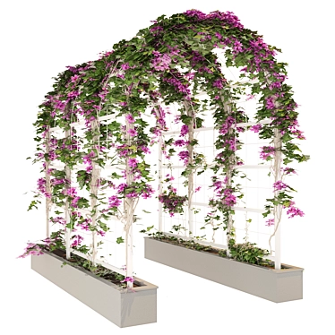 Elegant Garden Arch: 3D Model & Texture Set 3D model image 1 