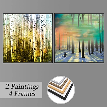 Multiframe Wall Art Set 3D model image 1 