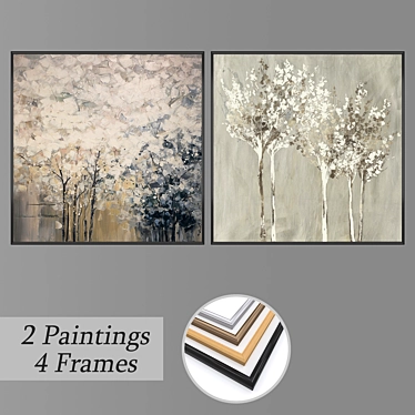 Modern Wall Art Set - No. 978 3D model image 1 