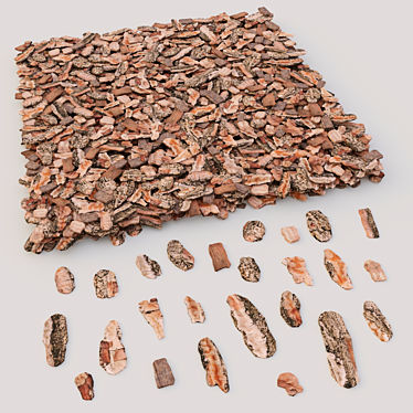 Pine Bark Mulch 3D model image 1 