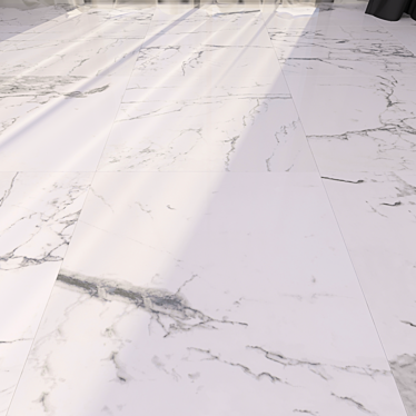 Flow White Marble: Luxurious Multi-Texture Flooring 3D model image 1 