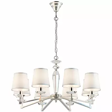 Neo Beira Chandelier: Elegant Nickel Finish 3D model image 1 