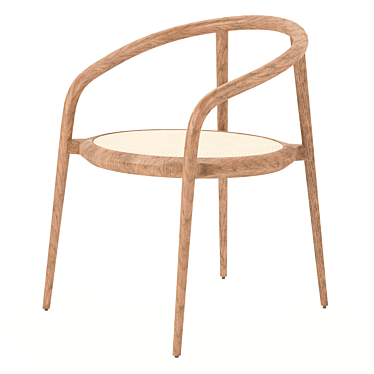 Modern White Lisbon Dining Chair 3D model image 1 