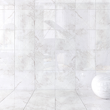 Elegant Malena Ice Wall Tiles 3D model image 1 