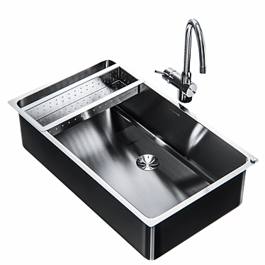 BLANCO CLARON 700-IF: Premium Stainless Steel Undermount Sink 3D model image 1 