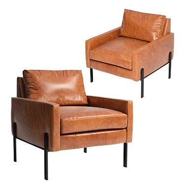 Luxury Gunnison Leather Chair 3D model image 1 