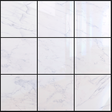 Carrara White Marble Set 3D model image 1 