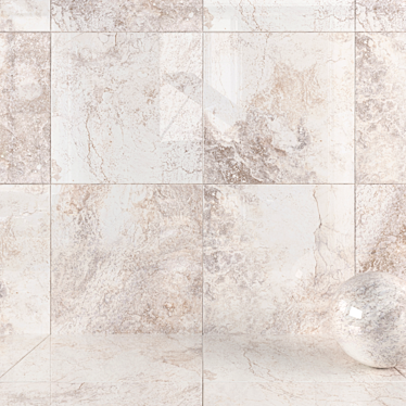 Bizantino Ivory Marble Wall Tiles Set 3D model image 1 