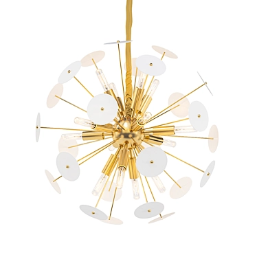 Radiant Orbit White Chandelier 3D model image 1 