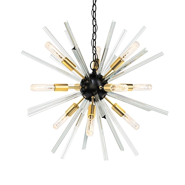 Smokey Elegance Chandelier 3D model image 1 