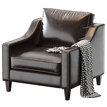 Elegant Leather Paidge Chair 3D model image 1 