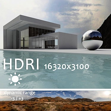 Spherical HDRI: Saudi Arabian Coastal Panorama 3D model image 1 