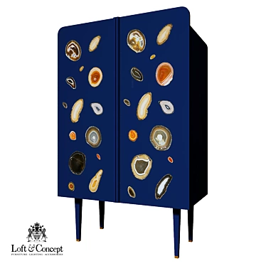 Patrick Naggar Gem Cabinet Agate decorated cabinet designed by Patrick Naggar "Loft concept"