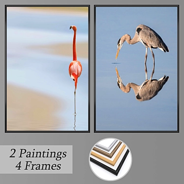 Elegant Wall Art Set 3D model image 1 