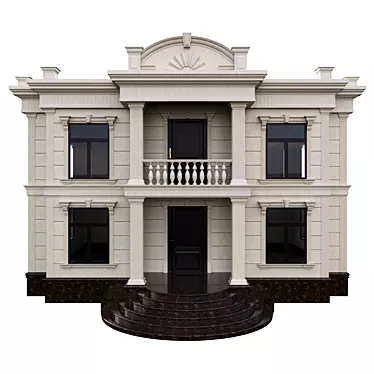 Classic Style 2-Story House 3D model image 1 