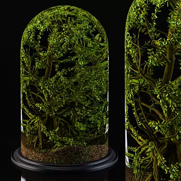 Miniature Jungle Oasis: Terrarium Bulb 3D model image 1 