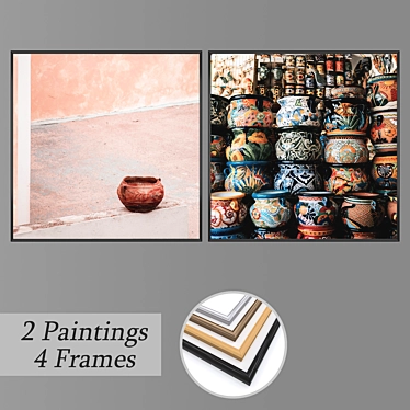 Versatile Wall Art Set with Multiple Frames 3D model image 1 