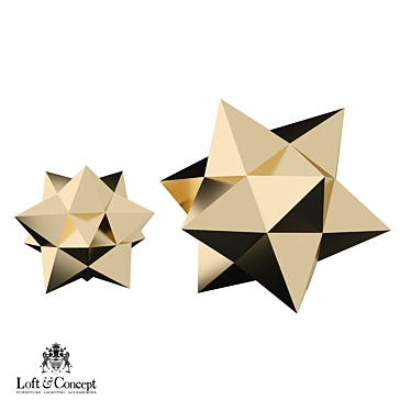 Kelly Wearstler Origami Star: Industrial Chic Accessory 3D model image 1 