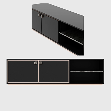 Custom TV Stand Chest | 1900x620x500 Size 3D model image 1 