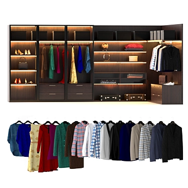 Molteni Wardrobe: Sleek & Spacious Storage 3D model image 1 