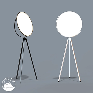 Elegant Lunar Floor Lamp 3D model image 1 