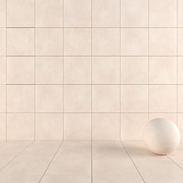 CORE Beige Concrete Wall Tiles 3D model image 1 