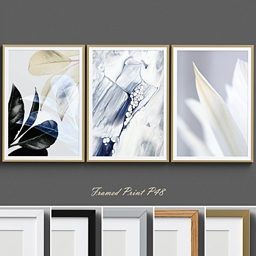 Soft Neutral Abstract Wall Art 3D model image 1 