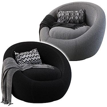 Cozy Swivel Chair: Stylish and Functional 3D model image 1 