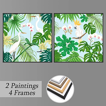 Versatile Set of Wall Paintings 3D model image 1 