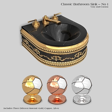 Vintage Wash Basin 3D model image 1 