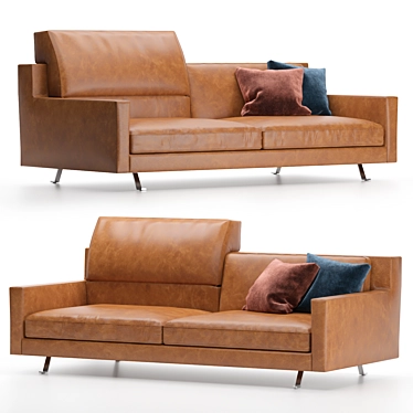 Sleek Contemporary Sofa 3D model image 1 