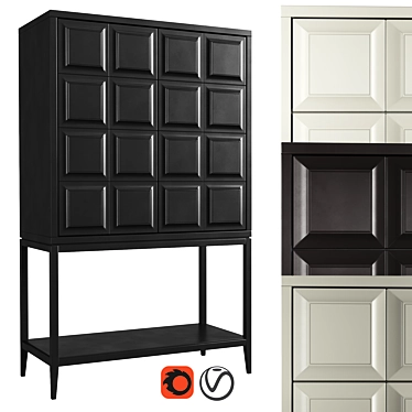 Dantone Austin Tall Chest: Stylish & Versatile 3D model image 1 