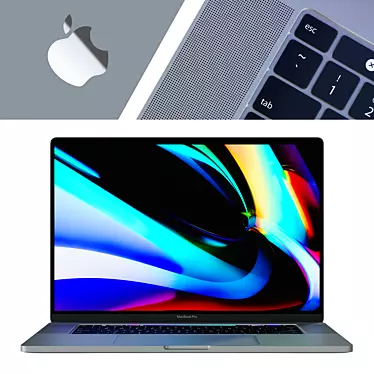 MacBook Pro 16: Silver & Space 3D model image 1 