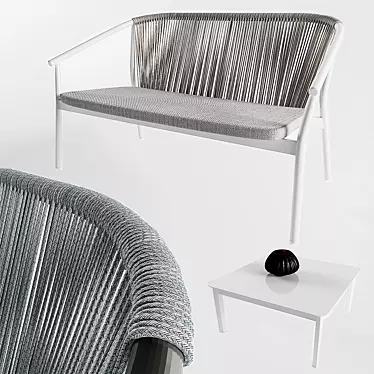 Varaschin Smart Sofa: Stylish Comfort for Outdoor Spaces 3D model image 1 